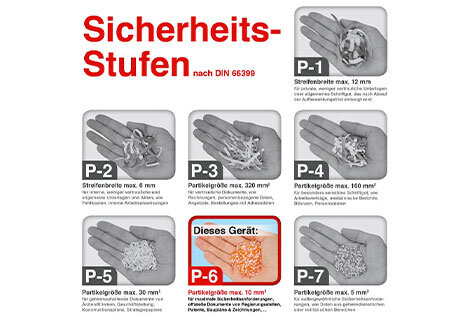 Aktenvernichter Partikelschnitt...