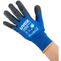 uvex unisex Arbeitshandschuhe phynomic WET blau Größe 9, 1 Paar