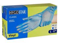 HYGOSTAR unisex Einmalhandschuhe CLASSIC  blau Größe L, 100 St.