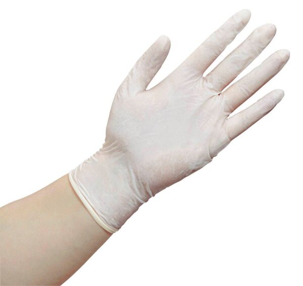 Medi-Inn® unisex Einmalhandschuhe white grip transparent Größe M, 100 St.
