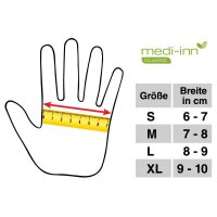Medi-Inn® unisex Einmalhandschuhe white grip transparent Größe M, 100 St.