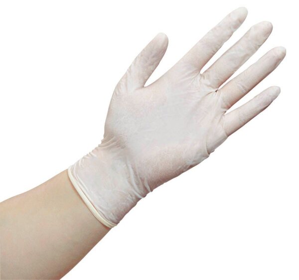 Medi-Inn® unisex Einmalhandschuhe white grip transparent Größe S, 100 St.