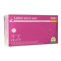 Medi-Inn® unisex Einmalhandschuhe white grip transparent Größe S, 100 St.