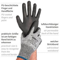 HYGOSTAR unisex Schnittschutzhandschuhe Cut Safe grau...