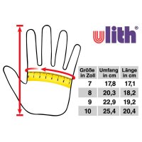 Ulith unisex Arbeitshandschuhe grau Größe 10,...