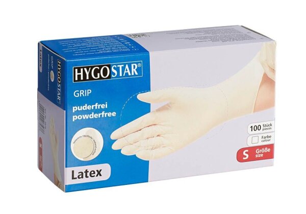 HYGOSTAR unisex Einmalhandschuhe GRIP weiß Größe S, 100 St.