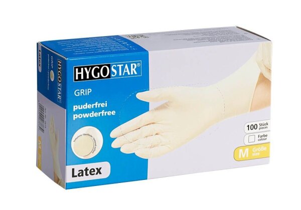 HYGOSTAR unisex Einmalhandschuhe GRIP weiß Größe M, 100 St.