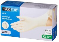 HYGOSTAR unisex Einmalhandschuhe GRIP weiß...