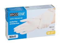 HYGOSTAR unisex Einmalhandschuhe SAFE PREMIUM weiß...