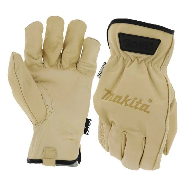 makita unisex Arbeitshandschuhe Leder beige Größe 10, 1 Paar