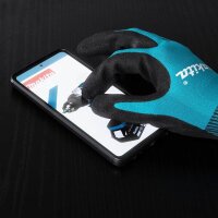 makita unisex Arbeitshandschuhe Nitril blau Größe 10, 1 Paar