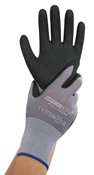 HYGOSTAR unisex Arbeitshandschuhe Ergo Flex grau Größe 7, 12 Paar