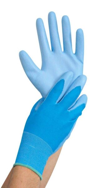 HYGOSTAR unisex Arbeitshandschuhe Ultra Flex Hand blau Größe 9, 12 Paar