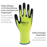 HYGOSTAR unisex Arbeitshandschuhe Neon Ace schwarz...