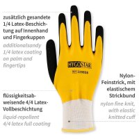 HYGOSTAR unisex Arbeitshandschuhe Wet Protect schwarz...