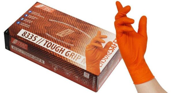 NITRAS MEDICAL unisex Einmalhandschuhe TOUGH GRIP N orange Größe M, 50 St.