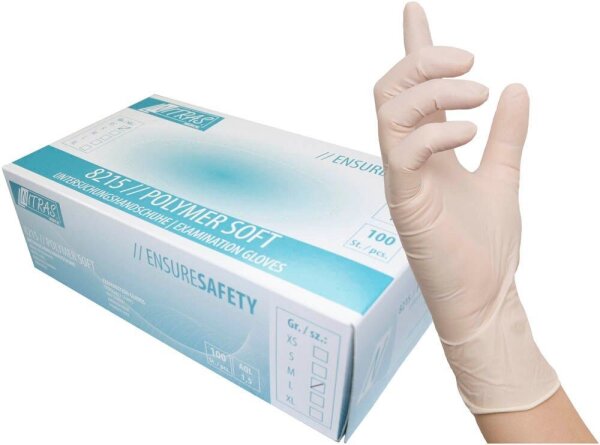 NITRAS MEDICAL unisex Einmalhandschuhe POLYMER SOFT weiß Größe M, 100 St.