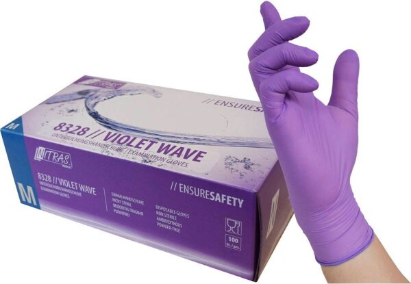 NITRAS MEDICAL unisex Einmalhandschuhe VIOLET WAVE lila Größe M, 100 St.
