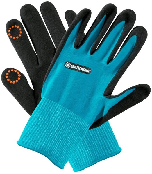 GARDENA Gartenhandschuhe blau Größe 8, 1 Paar