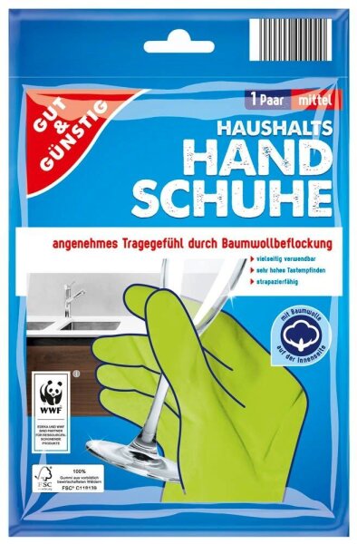 GUT&GÜNSTIG unisex Einmalhandschuhe grün Größe M, 1 St.
