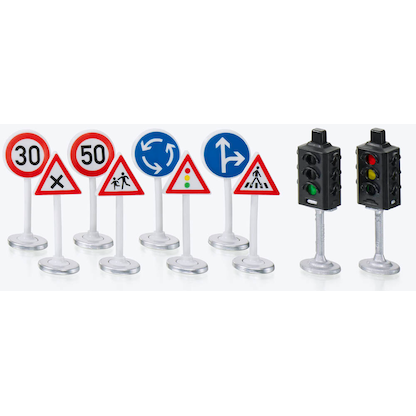 siku WORLD Ampeln mit Verkehrsschildern 5597 Zubehörset für Spielzeugautos
