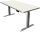 Kerkmann Move 3 Premium elektrisch höhenverstellbarer Schreibtisch weiß rechteckig, T-Fuß-Gestell silber 180,0 x 80,0 cm