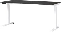 GERMANIA JET höhenverstellbarer Schreibtisch grafit rechteckig, T-Fuß-Gestell weiß 160,0 x 80,0 cm