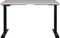 GERMANIA JET höhenverstellbarer Schreibtisch kaschmir rechteckig, T-Fuß-Gestell schwarz 120,0 x 80,0 cm