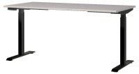 GERMANIA JET höhenverstellbarer Schreibtisch kaschmir rechteckig, T-Fuß-Gestell schwarz 160,0 x 80,0 cm