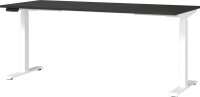 GERMANIA JET höhenverstellbarer Schreibtisch grafit rechteckig, T-Fuß-Gestell weiß 180,0 x 80,0 cm
