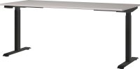 GERMANIA JET höhenverstellbarer Schreibtisch kaschmir rechteckig, T-Fuß-Gestell schwarz 180,0 x 80,0 cm
