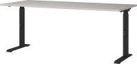 GERMANIA DOWNEY höhenverstellbarer Schreibtisch kaschmir rechteckig, C-Fuß-Gestell schwarz 180,0 x 80,0 cm