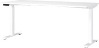 GERMANIA JET höhenverstellbarer Schreibtisch weiß rechteckig, T-Fuß-Gestell weiß 180,0 x 80,0 cm