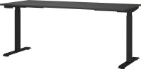 GERMANIA JET höhenverstellbarer Schreibtisch grafit rechteckig, T-Fuß-Gestell schwarz 180,0 x 80,0 cm