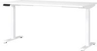 GERMANIA JET höhenverstellbarer Schreibtisch weiß rechteckig, T-Fuß-Gestell weiß 160,0 x 80,0 cm