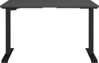 GERMANIA JET höhenverstellbarer Schreibtisch grafit rechteckig, T-Fuß-Gestell schwarz 120,0 x 80,0 cm