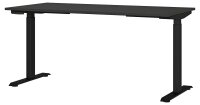GERMANIA JET höhenverstellbarer Schreibtisch grafit rechteckig, T-Fuß-Gestell schwarz 160,0 x 80,0 cm