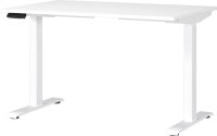 GERMANIA JET höhenverstellbarer Schreibtisch weiß rechteckig, T-Fuß-Gestell weiß 120,0 x 80,0 cm