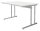 Kerkmann Schreibtisch weiß rechteckig, C-Fuß-Gestell chrom 120,0 x 80,0 cm