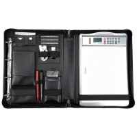 Alassio Ringbuchmappe CESENA Leder DIN A4 schwarz
