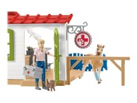 Schleich® Farm World 42502 Tierarzt-Praxis mit Haustieren Spielfiguren-Set