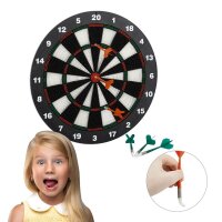 relaxdays Dartscheibe mit Darts schwarz