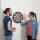 relaxdays Dartscheibe mit Darts schwarz