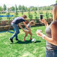 relaxdays Fußballtor blau