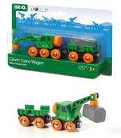 BRIO® Clever Crane Wagon 33698 Spielzeugeisenbahnen