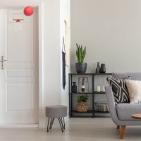 relaxdays Basketballkorb für’s Zimmer weiß, rot