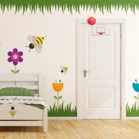 relaxdays Basketballkorb für’s Zimmer weiß, rot