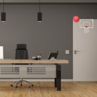 relaxdays Basketballkorb für’s Zimmer weiß, rot