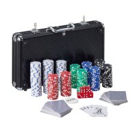 relaxdays Pokerkoffer Kartenspiel, 1 Set