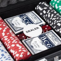 relaxdays Pokerkoffer Kartenspiel, 1 Set